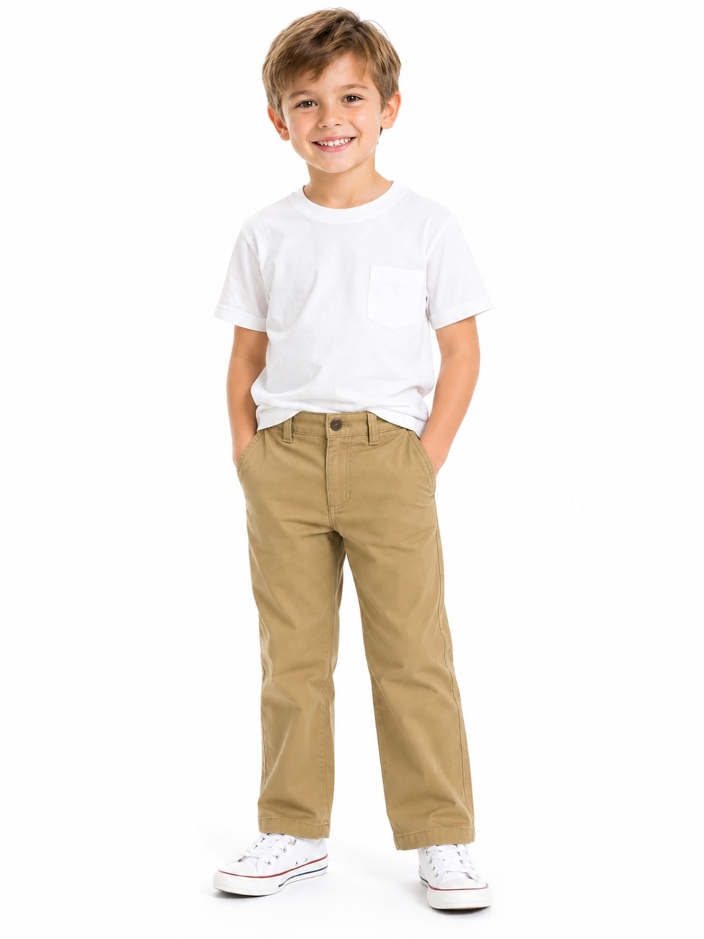 Boys Classic Khaki Pants - Tan - 0610